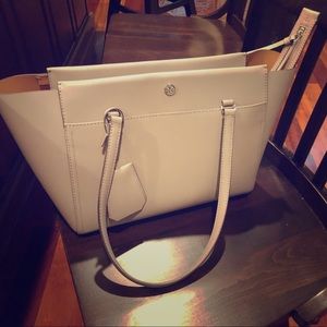 Tory Burch Parker small tote dust storm (grey) NWT